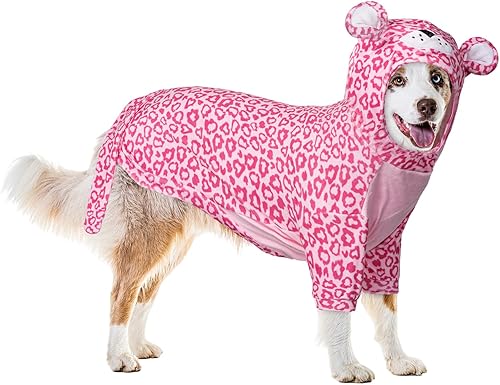 Vista 8 de DELIFUR Disfraz de vaca de Halloween para perro, adorable traje de bulldog francés, linda sudadera con capucha para Halloween, cosplay, disfraz
