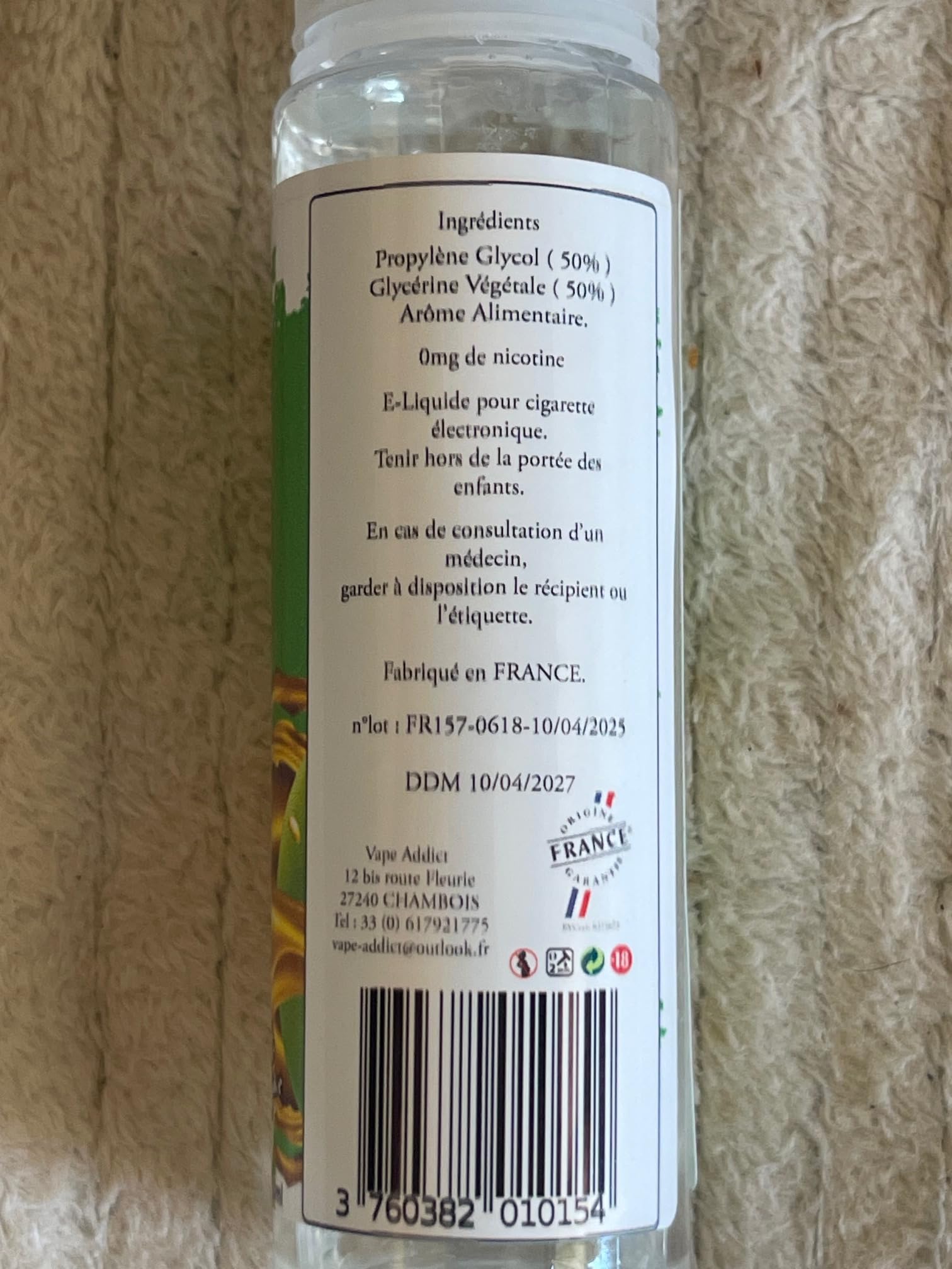 eliquide double pomme (*50ML DANS UNE FIOLE DE 75ML*) 50/50 100% francais  0mg sans tabac ni nicotine pour cigarettes electronique vapotez francais  par vape addict juice : Amazon.fr: High-Tech