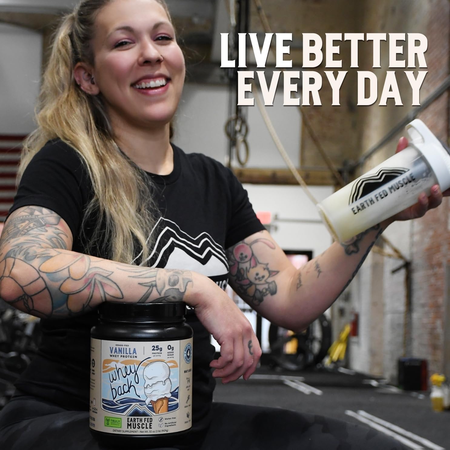 Earth Fed Muscle Whey Back Irish Grass Fed Whey Protein Isolate - NSF Certified, 25g Protein, Vanilla - Non-GMO, Hormone Free, Soy Free, Gluten Free - 2 LB, 29 Servings - Image 7