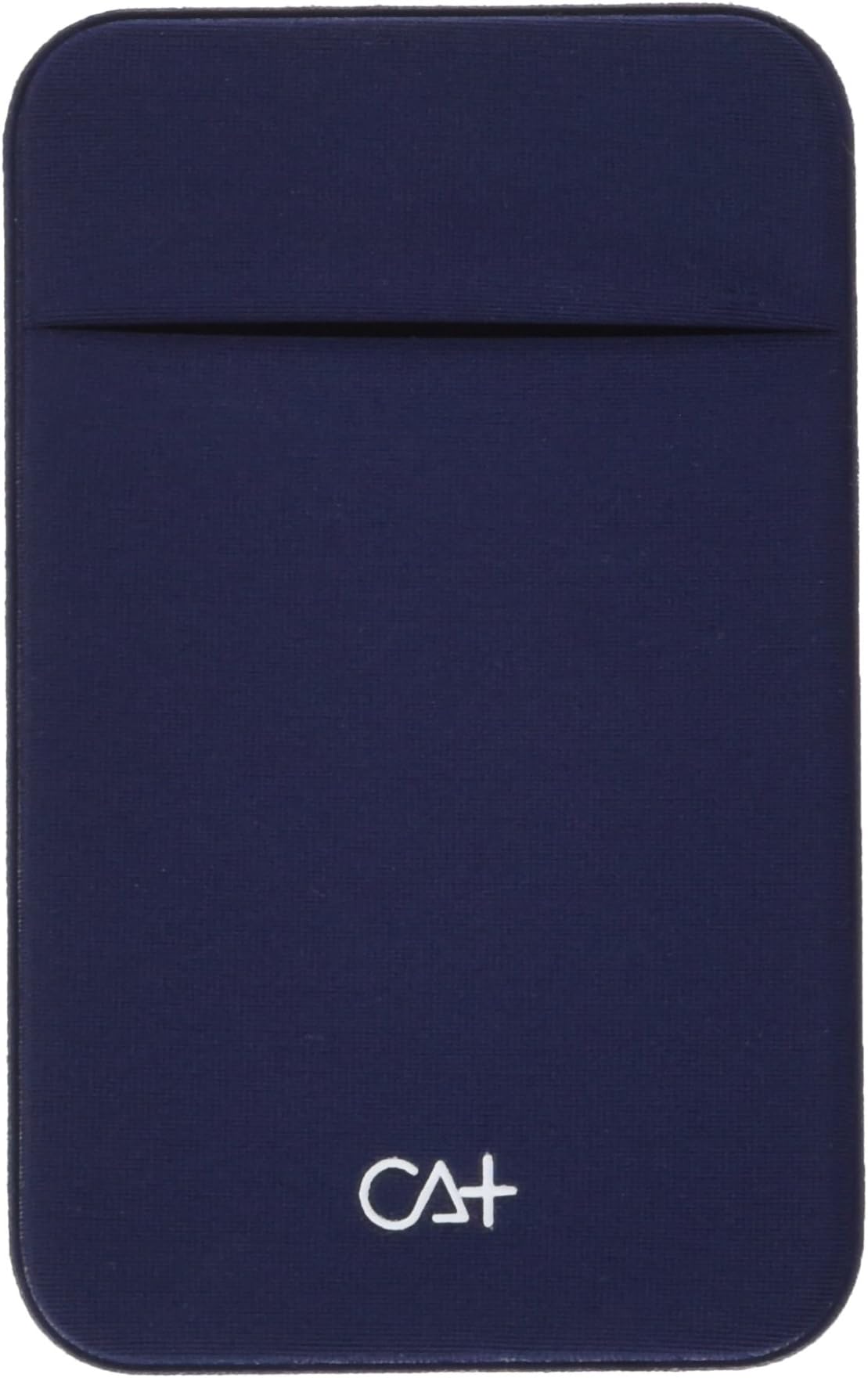 Credit Card Secure Holder Stick on Wallet [ Lid ] Discreet ID Holder Lycra Spandex Card Sleeves for Smartphones, iPhone 6, Samsung Galaxy Cell Phone Wallet Case 3M Adhesive (Navy)