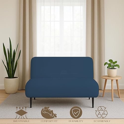 Miniatura 5 de Fundas para futón tamaño individual  Fundas para futón 100 % algodón egipcio, funda de sofá plegable sin brazos  Funda de colchón tamaño individual