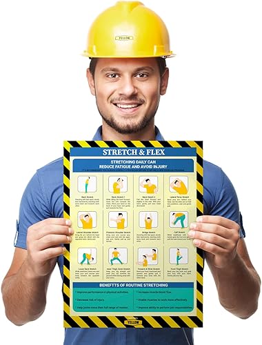 Miniatura 7 de Yellow Safety - Póster de instrucciones de elevación adecuadas, no laminado, 12 x 16 pulgadas, seguridad en el lugar de trabajo