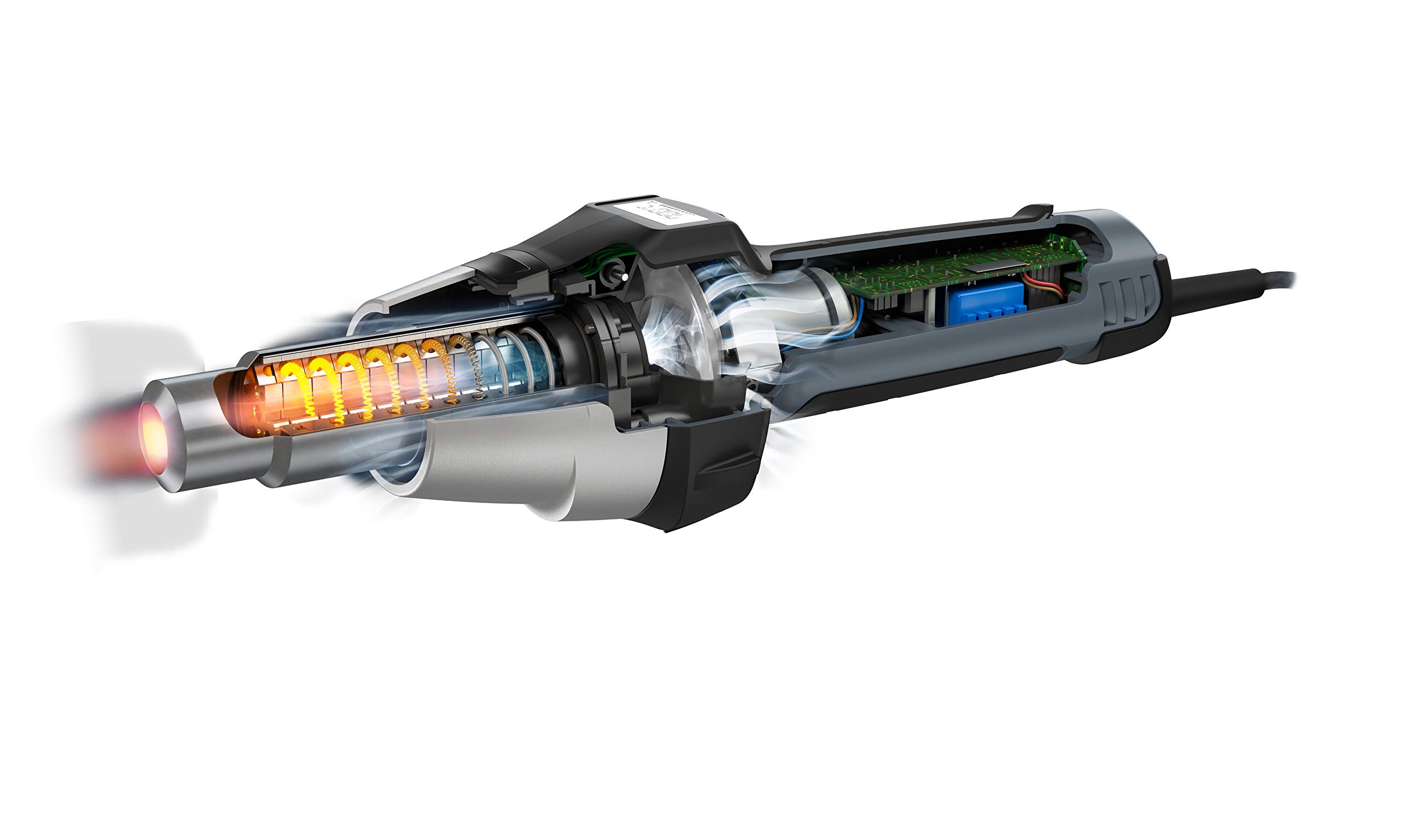 Steinel Pistola de Aire Caliente Hg 2620 E, Pistola de Aire Caliente Profesional, Cable de 3 m, Pantalla LCD, 700 °C, 500 l/min, 2300 W