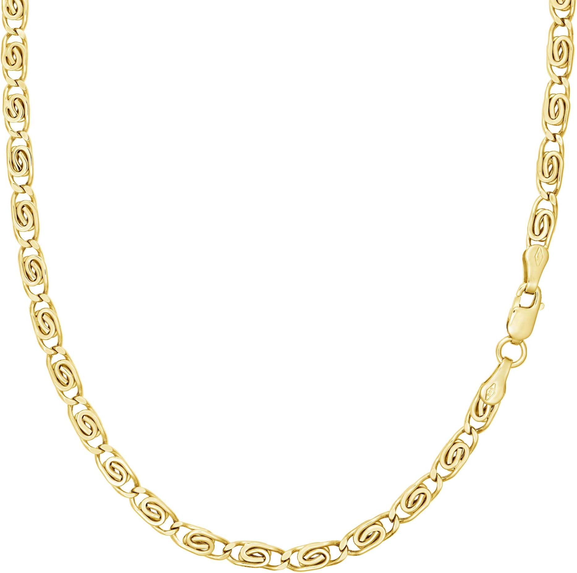 14 Carat 585 Yellow Gold S Curb Chain Unisex – Width 3.5 mm