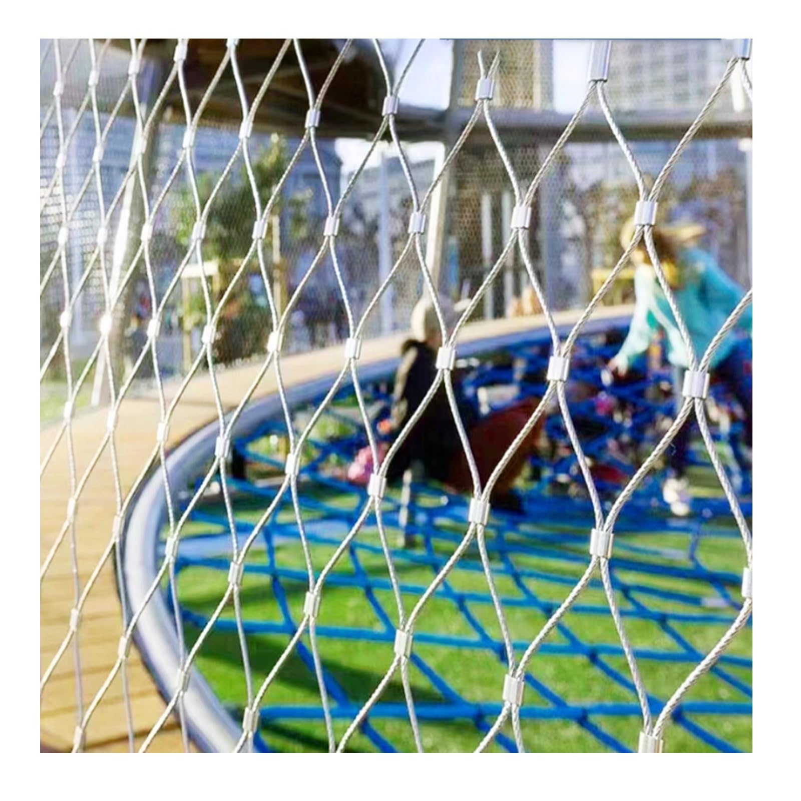 GJMSSMY Heavy-Duty Stainless Steel Safety Netting for High Altitudes 304 Flexible Wire Mesh Multi-Purpose Garden & Farm Protection Fence (30m x 0.8m/98.4ft x 2.6ft)