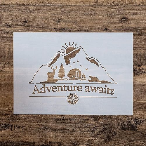 Plantilla decorativa de la plantilla de la aventura de DIY para la pintura en las paredes de los muebles de las manualidades