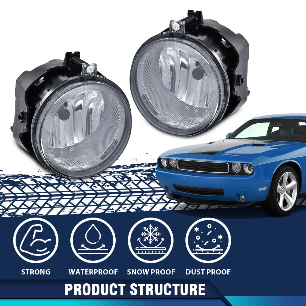 Amazon.com: PIT66 Front Bumper Fog Lights Assembly Compatible with 2006-2009  Dodge Charger/Compatible with 2008-2010 Dodge Challenger with Bulbs Bumper Driving  Fog Lamps Smoky Lens : Automotive