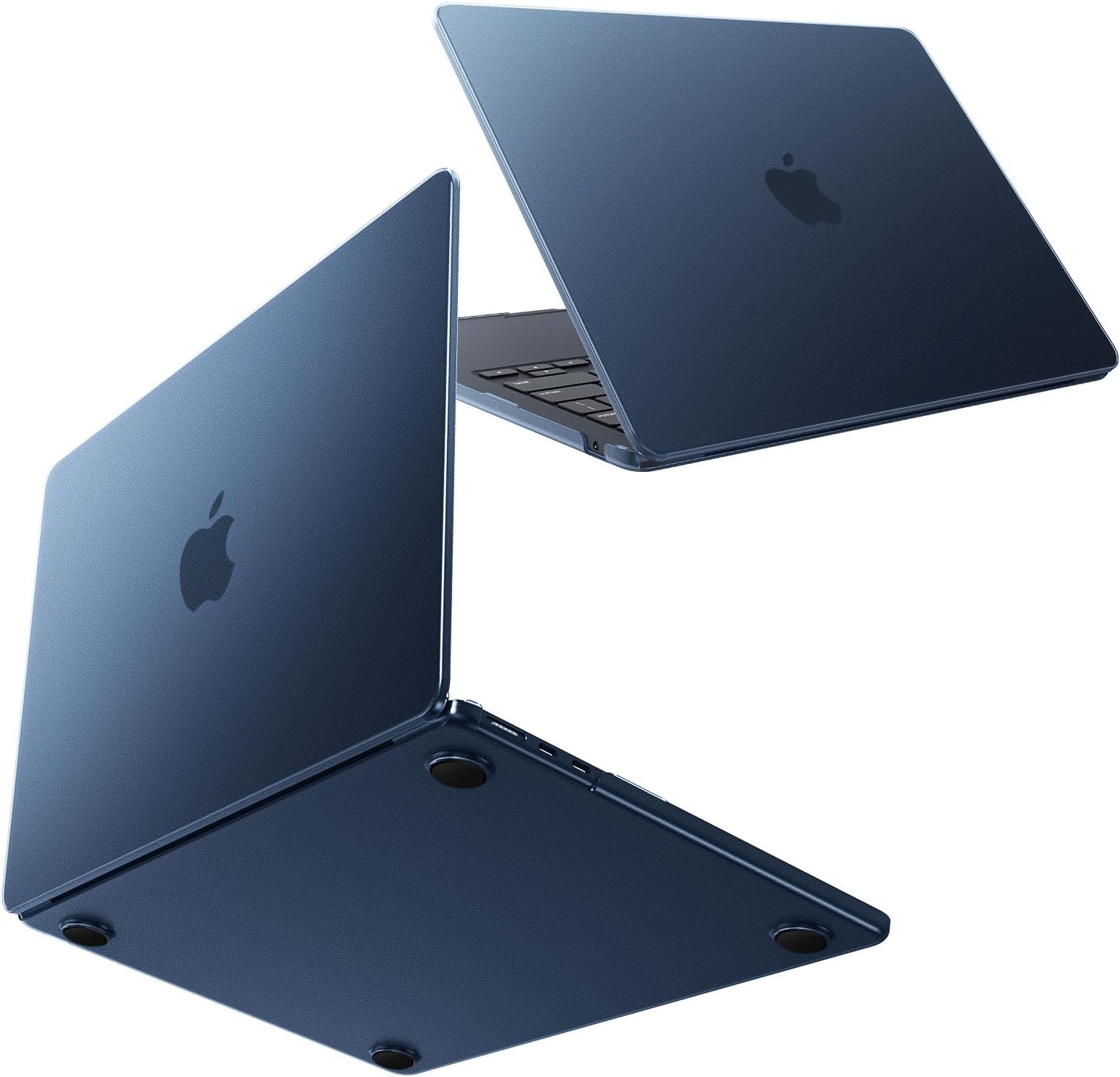 EooCoo Case for MacBook Air 13 inch M5 M4 M3 M2 2026-2022, Midnight Clear | Color Match, Scratch & Fingerprint Resistant, Easy Snap-On, Matte Protective Cover, Model: A3449 A3240 A3113 A2681