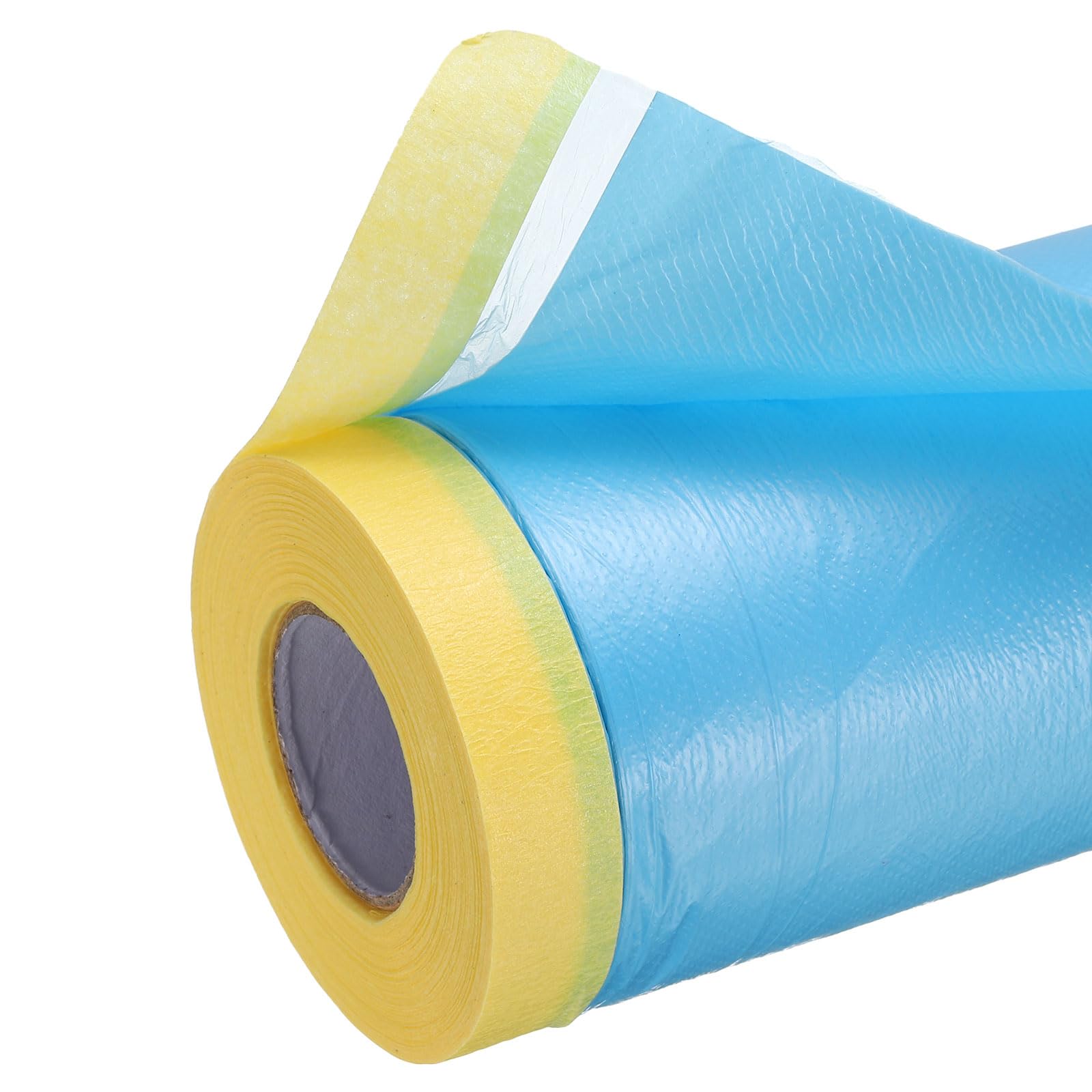 QUARKZMAN Pellicola Protettiva Pretapezzata, 1.5m x 20m Telo Di Plastica Per Pittura Con Nastro Adesivo A Media Adesione Per Protezione Durante Pittura E Verniciatura Pellicola Blu 6Pezzi