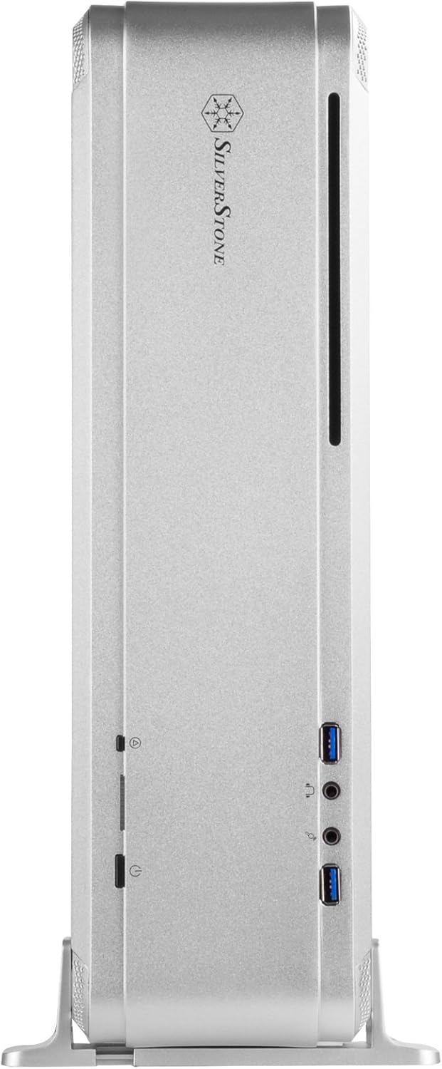 SilverStone Technology Fortress Z FTZ01 Aluminum unibody Mini-ITX Small Form Factor case, Silver, SST-FTZ01S, 14.8" x 4.21" x 13.82"