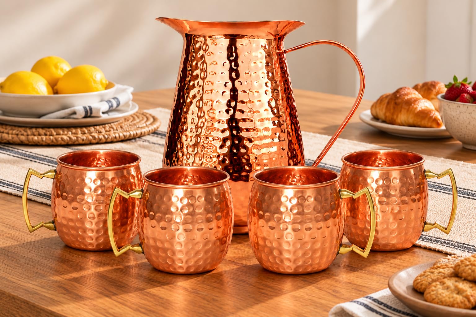 Amazon.com: Rastogi Handicrafts Pure copper Hammered Jug NEW