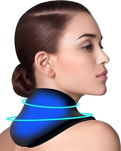 Envoltura térmica para el cuello para aliviar el dolor Almohadilla térmica de cuello para microondas para dolor cervical, terapia de calor y frío