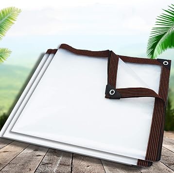 Large Tarpaulin Waterproof,Tarpaulin Transparent Tarpaulin with Eyelets,UV-Resistant,Tear Resistance Tarpaulin,for Plants Greenhouse Gardening 35m/118197in