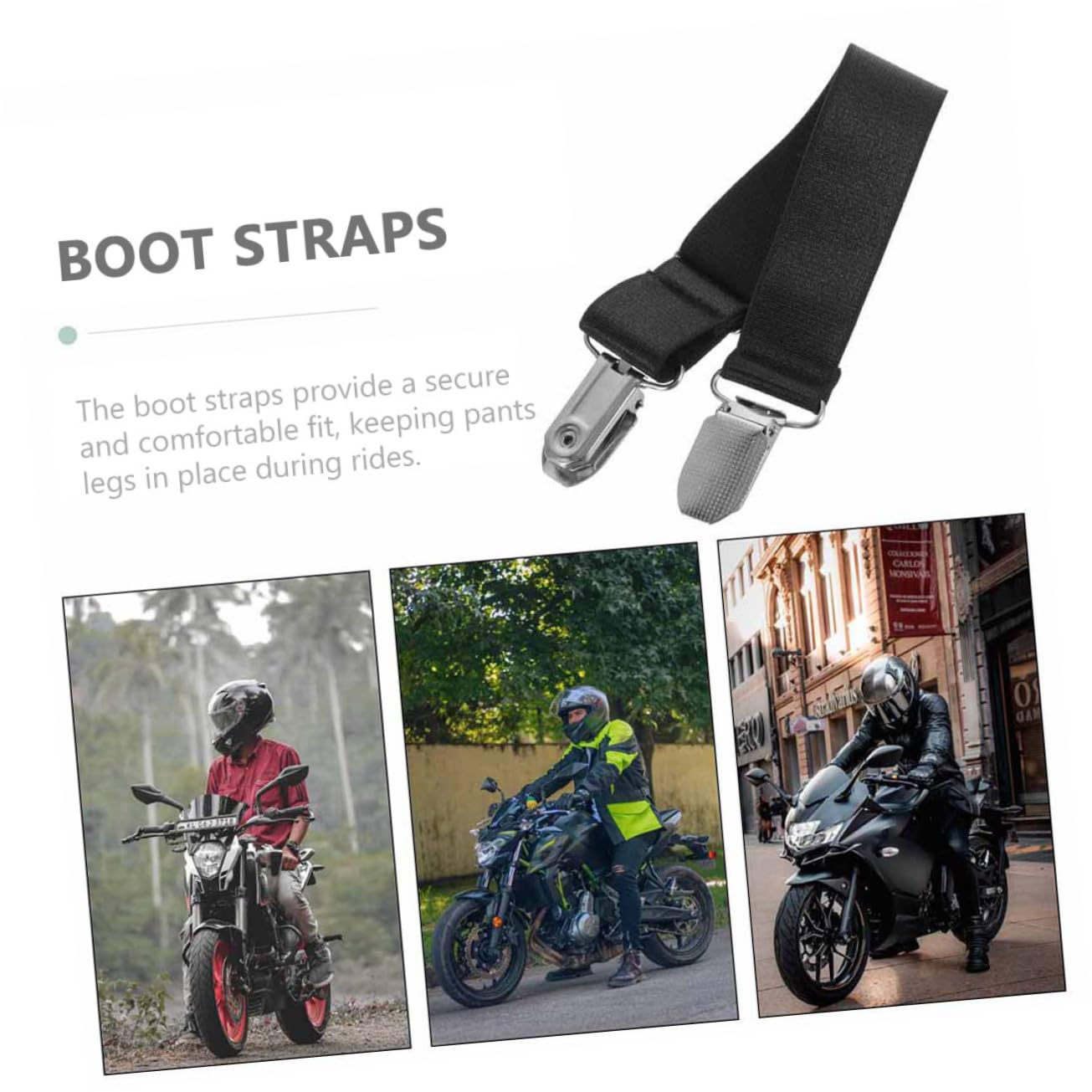 FUNOMOCYA 5pcs Versatile Boot Clip Straps Elastic Band for Pants Legs Slip Ankle Straps for Skiing Cycling