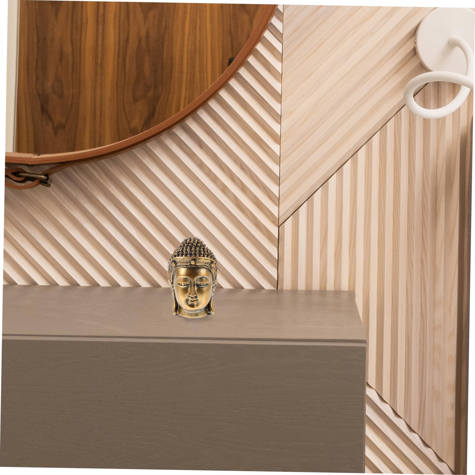 Amazon.co.jp: COOLHIYA 樹脂製仏像 禅彫刻 オフィステーブル用仏像