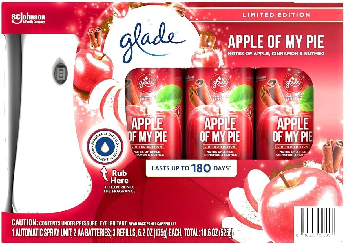 Glade Automatic Spray 1+3 Fall Kit (Apple of My Pie) Plus 3 Refills