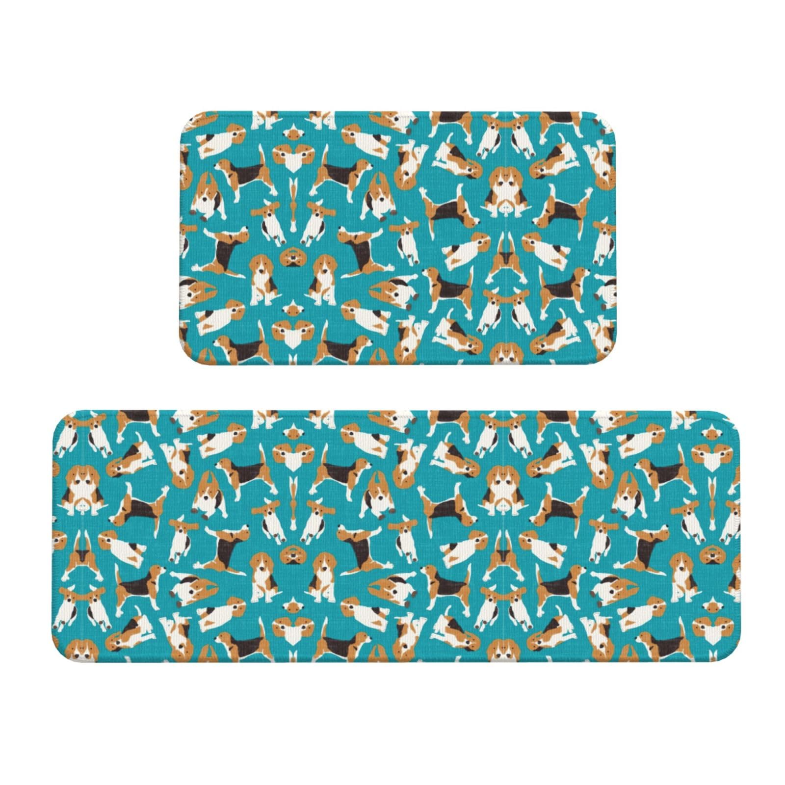 Tapis de cuisine de Noël lot de 2 tapis confortables chiens antidérapants sol