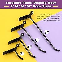 Vista 3 de Swpeet Kit surtido de 20 ganchos de pared resistentes de 2 pulgadas, accesorios Slatwall, ganchos para panel de pizarra, organización de garaje