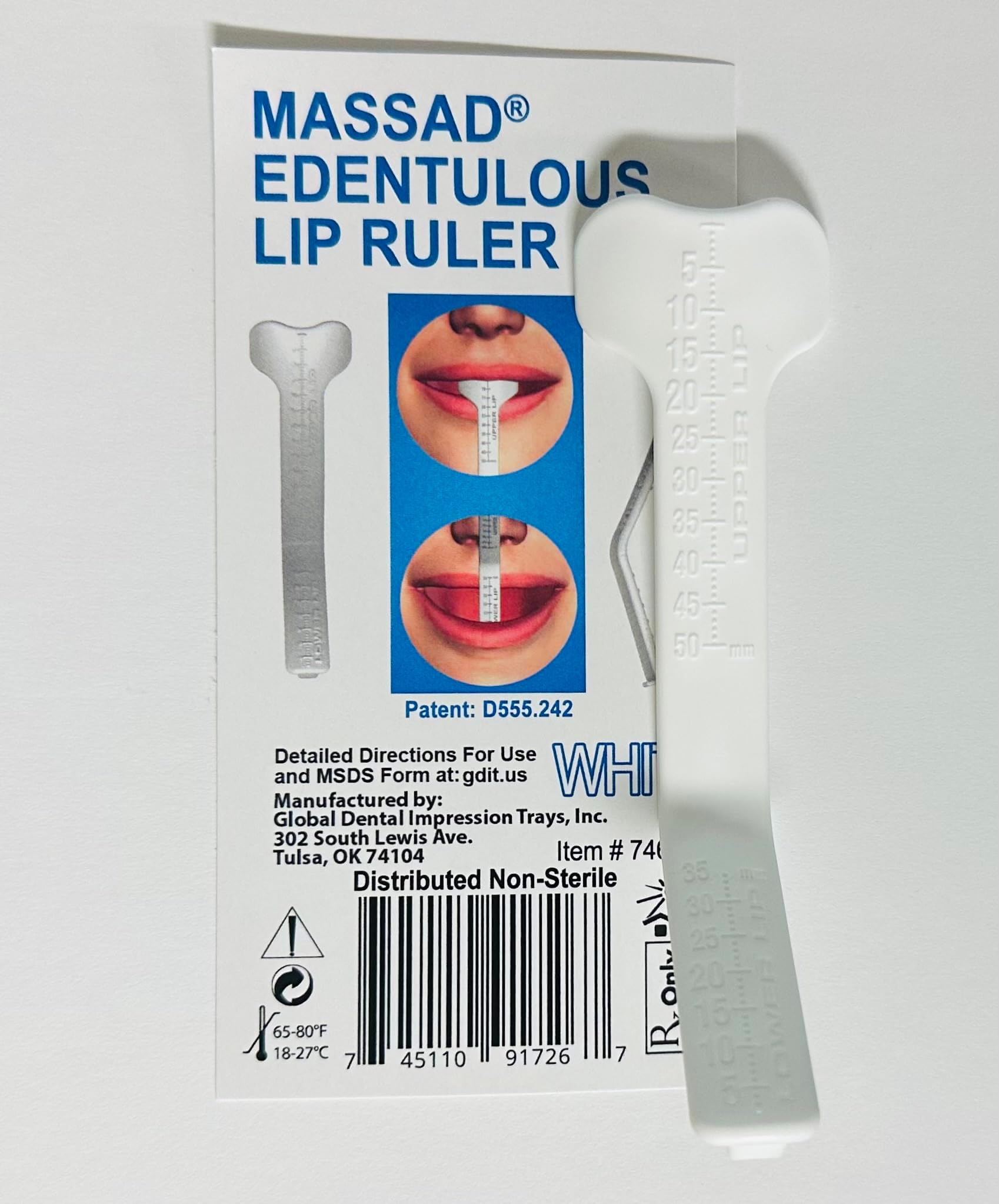 Dental Esthetic Lip Ruler 1 ct Random Color