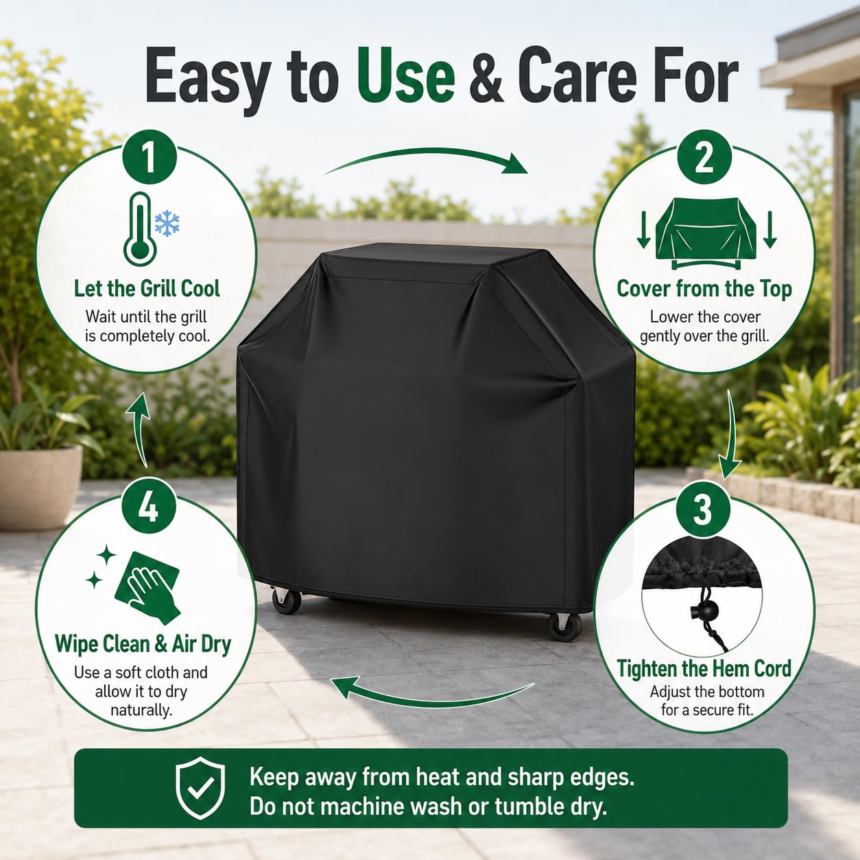Funda Barbacoa para Barbecook Manua 2 2016-2026 | Tessuto Oxford 210D Impermeabile Resistente UV Polvere Neve Vento Facile Da Pulire Copertura Esterno