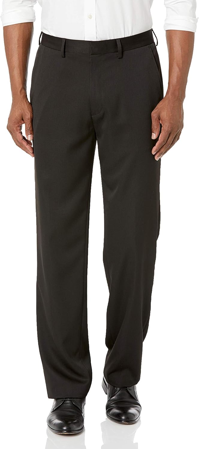 Haggar Men's Travel Performance Mini Tic Tailored Fit Flat Front Suit Separate Pant : Clothing, Shoes & Jewelry