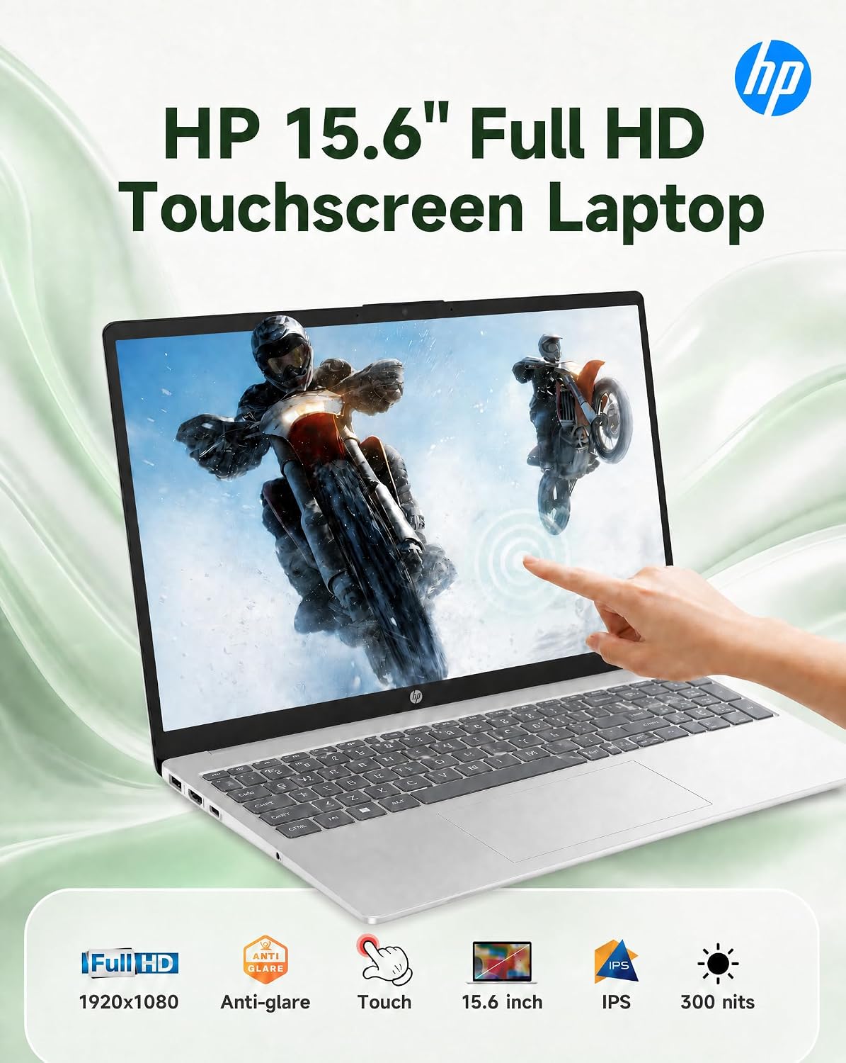  15.6" Touchscreen Business Laptop, AMD Ryzen 7 7730U, 32GB RAM, 1TB SSD, FHD IPS Anti-Glare Display, AMD Radeon Graphics, Windows 11 Pro, Wi-Fi 6, Copilot Key, 720p Camera thumbnail