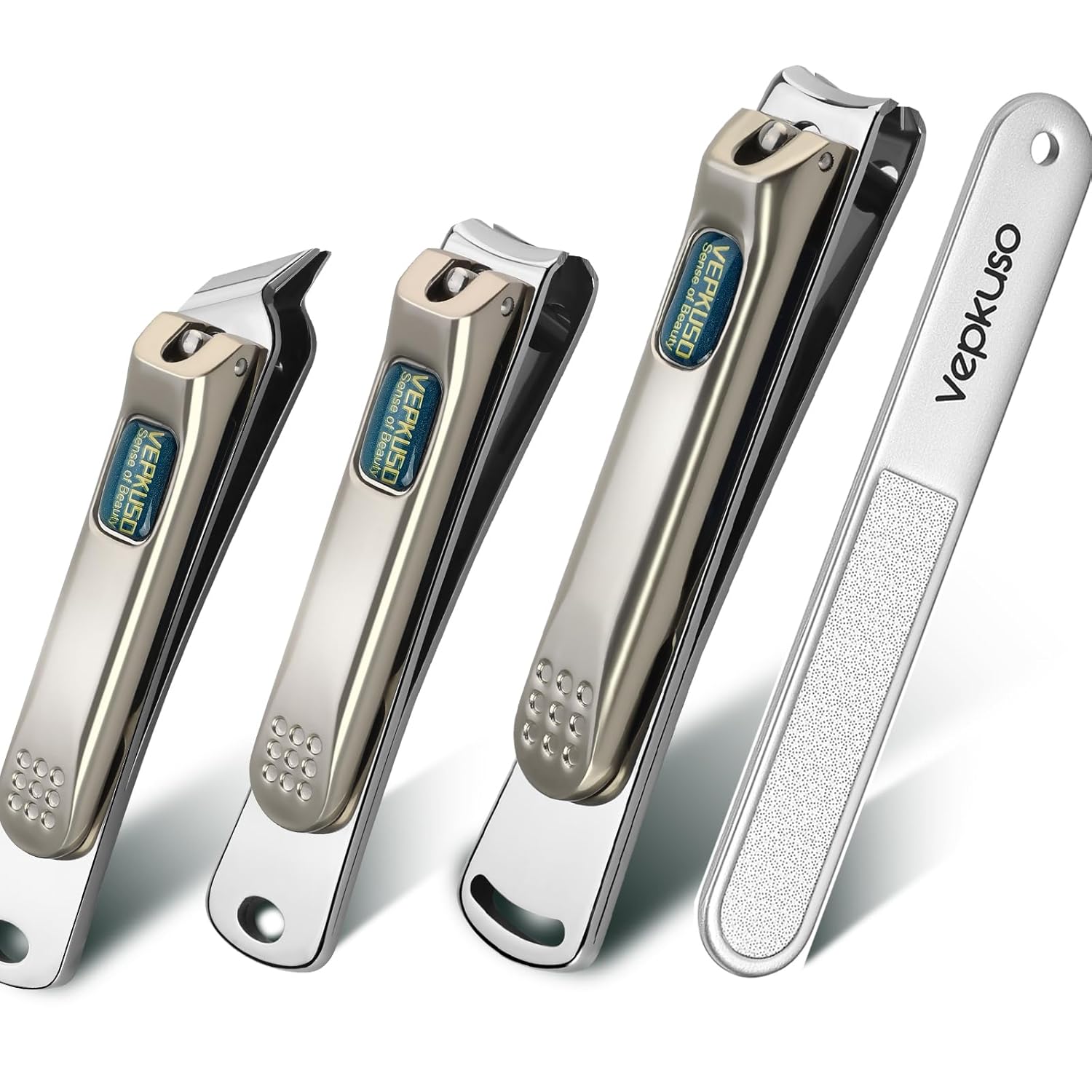 Nail Clippers for Men Vepkuso Toenail Clippers for Thick Nails and Ultra Sharp Fingernail Clippers for Women 4