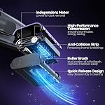 Pet Cheveux Aspirateur sans fil: 20000PA Aspirateur de voiture haute puissance avec brosse motorisée et LED Aspirateur léger et rechargeable à main avec filtre réutilisable pour voiture, maison, bureau & Animaux de compagnie, violet