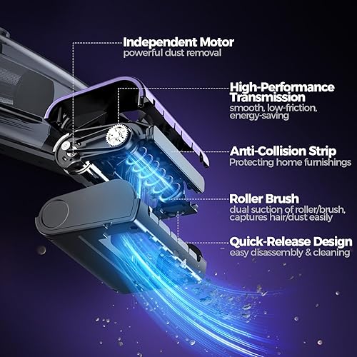 Miniatura 4 de Aspiradora de mano de pelo de mascotas sin cable aspiradora de coche de alta potencia de 20000 PA con cepillo motorizado y luz LED, aspiradora de