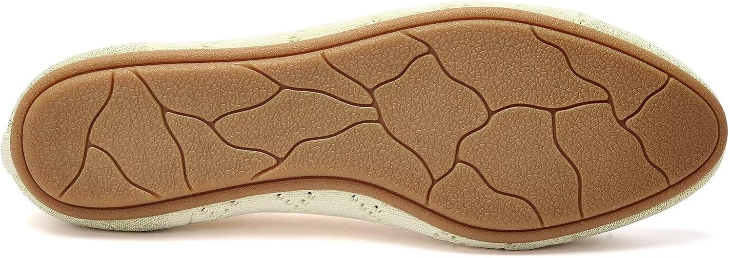 poemlady Women’s Ballet Flat Shoes Dress Shoes Knit Round Toe Slip On Ballerina Walking Flats Shoes for Woman Low Wedge Casual - Image 6