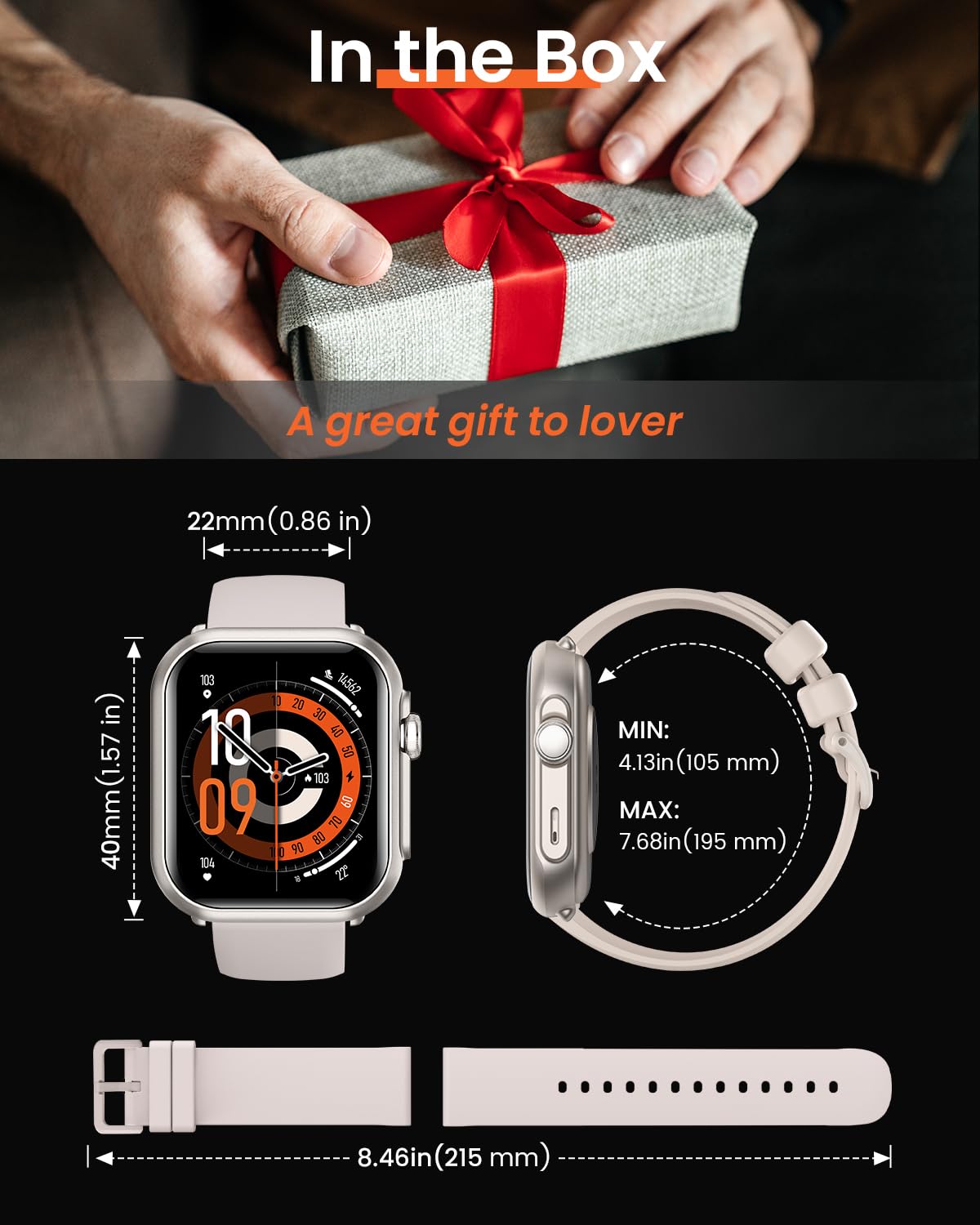 Smartwatch Uomo con Batteria da 1000mAh, 1,85'' AMOLED Smartwatch con 120+ Modalità Sportive/5ATM Impermeabile/Cardiofrequenzimetro/SpO2/Pulsometro/Sonno, Orologio Uomo per Android iOS, Grigio