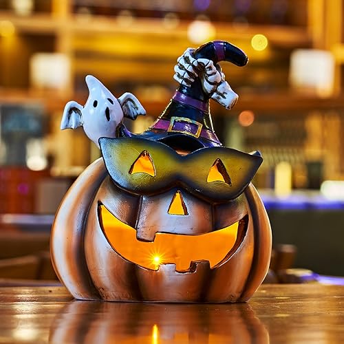 Miniatura 3 de Decoraciones de Halloween  Decoración de luces de calabaza  Linterna decorativa para exteriores para el hogar, interior, exterior, Halloween,