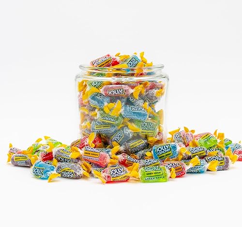 Miniatura 6 de Jolly Ranchers - Caramelos duros sabor original, 2 libras, bolsa de exhibición de giros surtidos a granel, envueltos individualmente (148 piezas)
