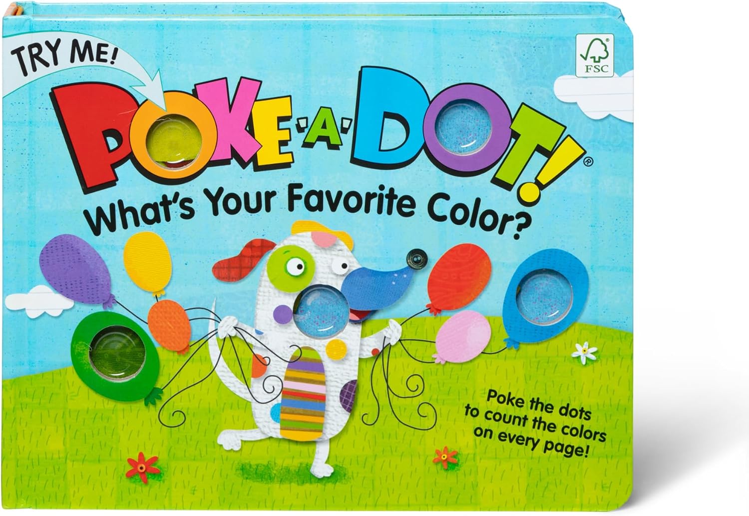 Melissa & Doug Children's Book - Poke-a-Dot: What’s Your Favorite Color (Board Book with Buttons to Pop) - FSC Certified (Pack of 8)