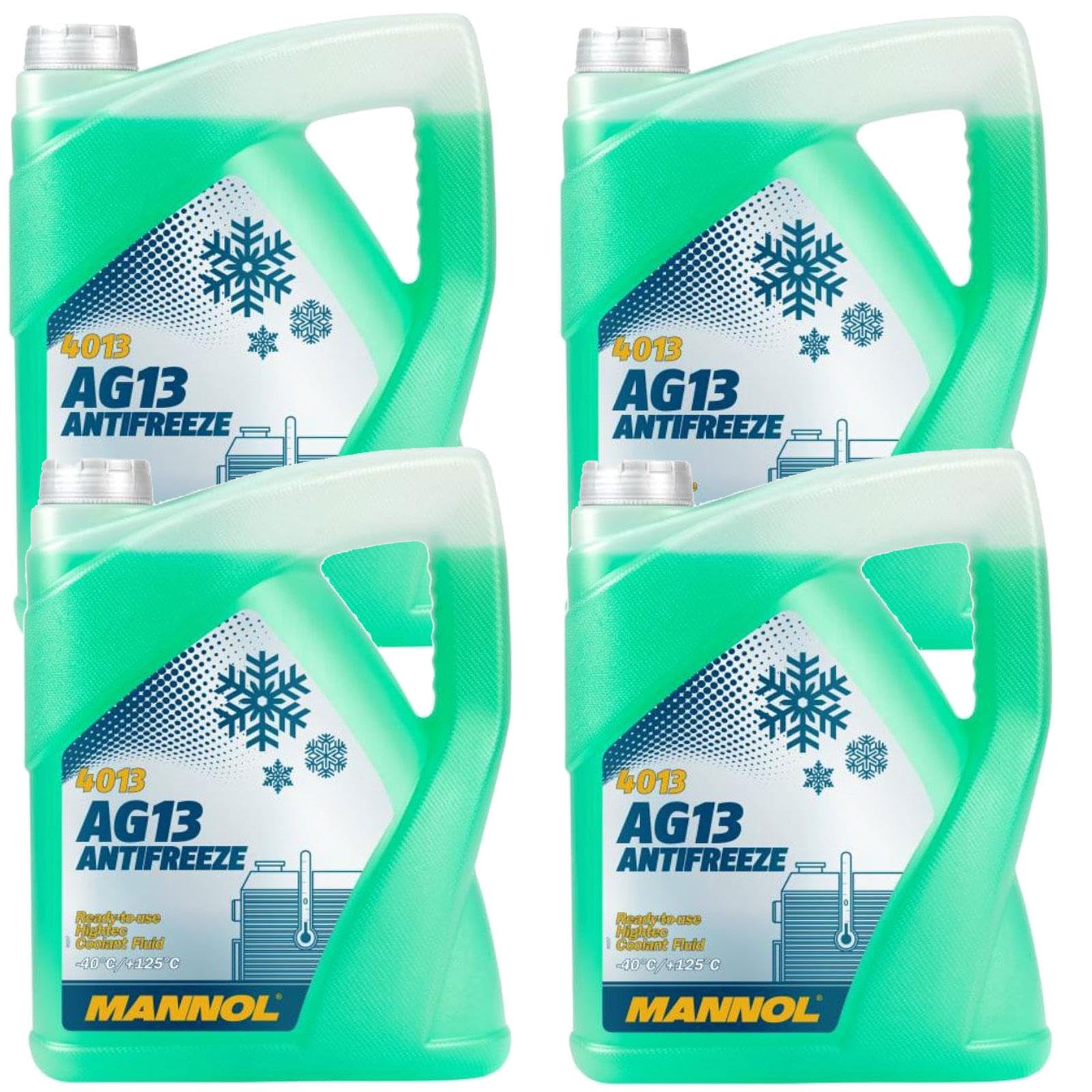 SCT Germany 4x Kühlmittel (20 L) | AG13 Grün (fertigmischung bis 40°C), Kühlerfrostschutz