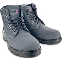 Womens Work Boot Somerset | 6" Waterproof Work Boots for Women Steel Toe Boots | PR Electrical Hazard Safety Shoes - Leather & Synthetic Lined Womens Work Boot Safety Shoes