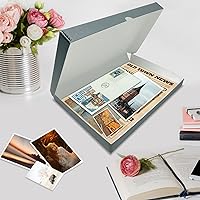 Vista 76 de Lineco Folio Storage Box, Clamshell Design with Metal Edge. 18.5x24.5x1.75 Inches, Archival Boxboard, Preserve Photos, Cards, Magazines, Documents