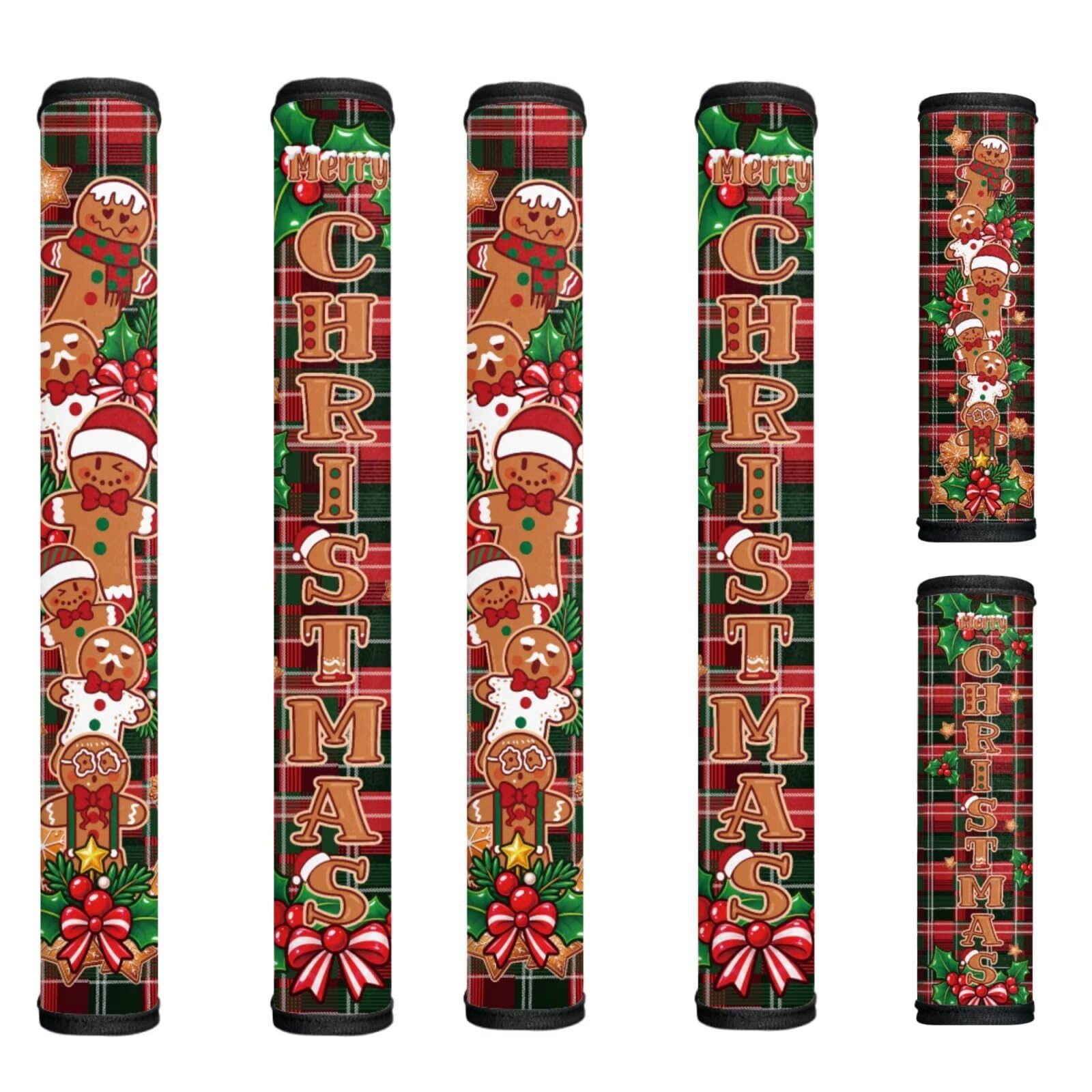 Gingerbread Man Fridge Door Handle Covers Christmas Decor 6-Piece Refrigerator Handle Covers Keep Appliance Clean for Fridge Microwave Stove Dishwasher