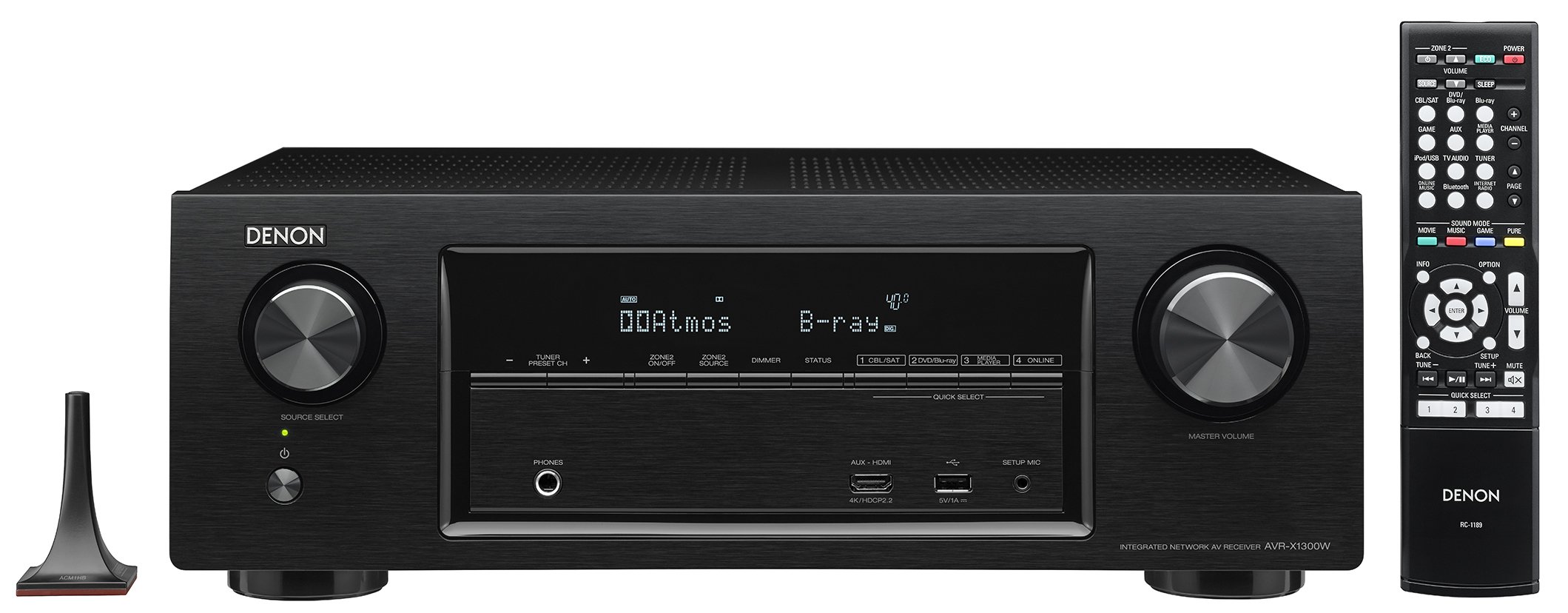 Denon AVR-X1300 Sintoamplificatore HD con Dolby HD e DTS:X, Nero