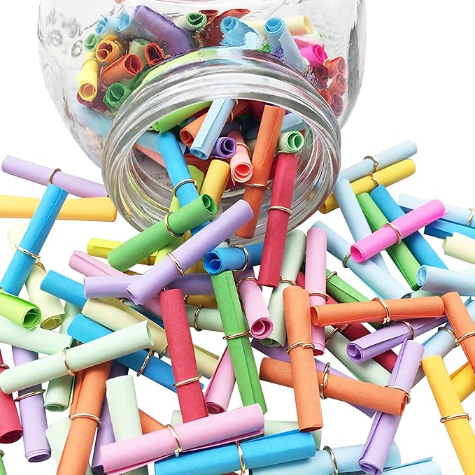 400 Stück Liebesbrief Kapseln - Bunte Nachrichten Kapseln Mit Herz Muster