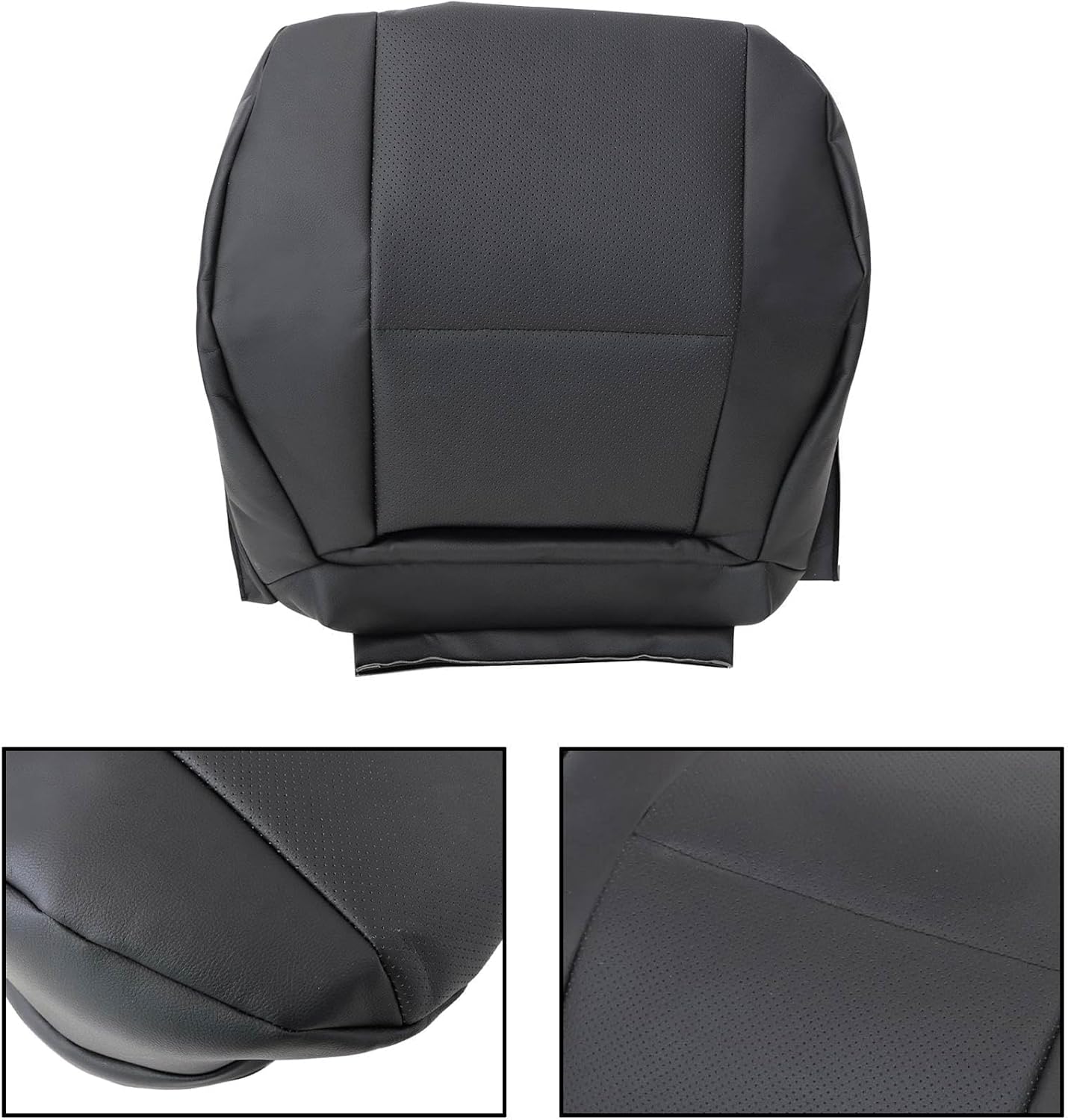 Priprilod Black Leather Driver Side Bottom Replacement Seat Cover Fit for Mercedes Benz GLK 250 350 Sport 2008 2009 2010 2011 2012 2013 2014 2015 Fit for Mercedes Benz C250 C300 C350 2008-2014