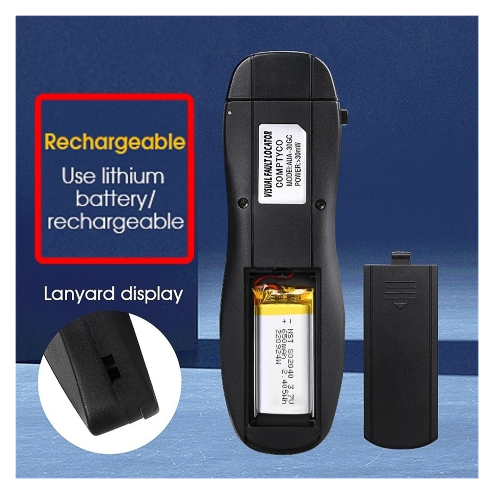 Mini localisateur visuel de défauts FTTH, testeur câble à fibres optiques VFL rechargeable 1/10/20/30/50 mW Interface SC/FC/ST 2,5 mm Inspection de circuits