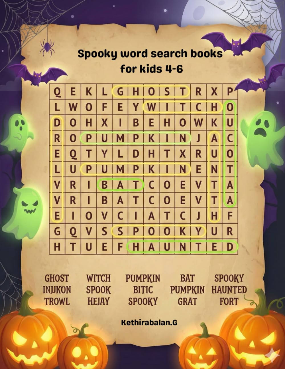 Spooky word search book for kids 4-6: A Fun and Friendly Halloween Word Search for Little Kids