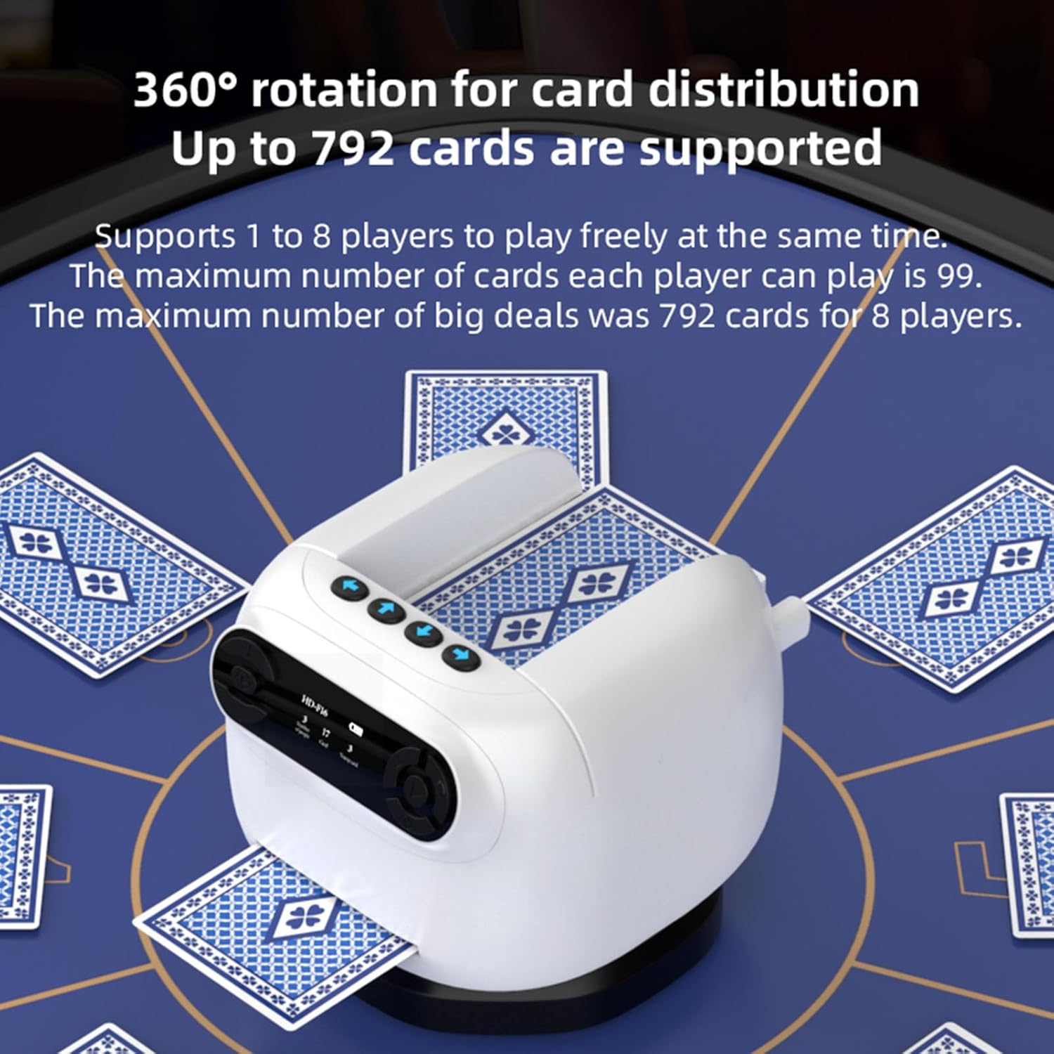 トランプ自動ディーラーマシン 360 ° 回転自動カードシャッフルディーラーマシン 2 in 1 トランプ