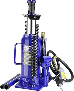 Maotifeys 12 Ton Air Hydraulic Bottle Jack with Manual Hand Pump, Heavy Duty Auto Truck Travel Trailer Repair Lift for Pickup Truck, RV, Auto Repair, Industrial Engineering and Heavy Equipment (Blue)