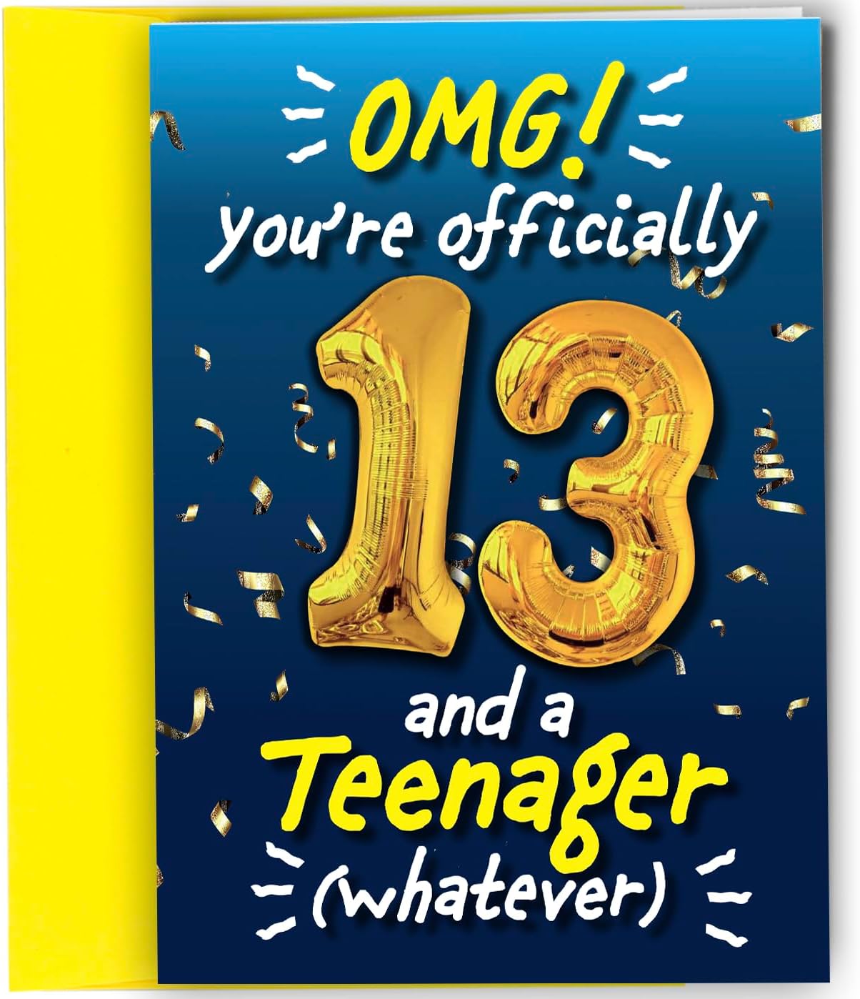 Boys / Girls 13th Funny Happy Birthday Card | Officially a Teenager Thirteen - Thirteenth Birthday #71