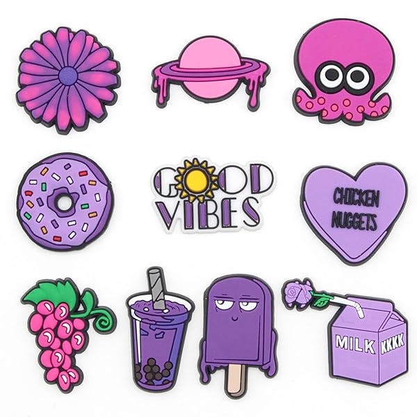 Lbsidiety Cute vsco shoe charms PVC Cartoon shoe Decoration for DIY clog Sandals Bracelets kid girls boy Teen Party…