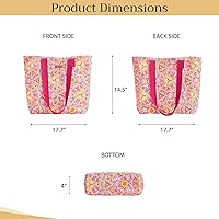 Vista 162 de Maison d' Hermine Bolsa de lona para mujer, bolsa de lona de algodón reutilizable para el hombro, bolsas de comestibles a granel con asa para 01