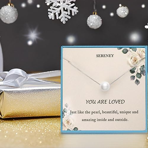 Miniatura 71 de Sereney Regalos de cumpleaños para niñas y mujeres, collar de perlas de plata esterlina como regalo de cumpleaños de 7, 9, 10, 11, 13, 15, 16, 18