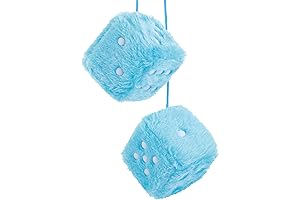 Mesmerizing Blue Fuzzy Dice: A Retro Twist for Your Ride